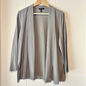 Eileen Fisher Ponte Stretch Grey Blazer/Cardigan Jacket size PM Open front